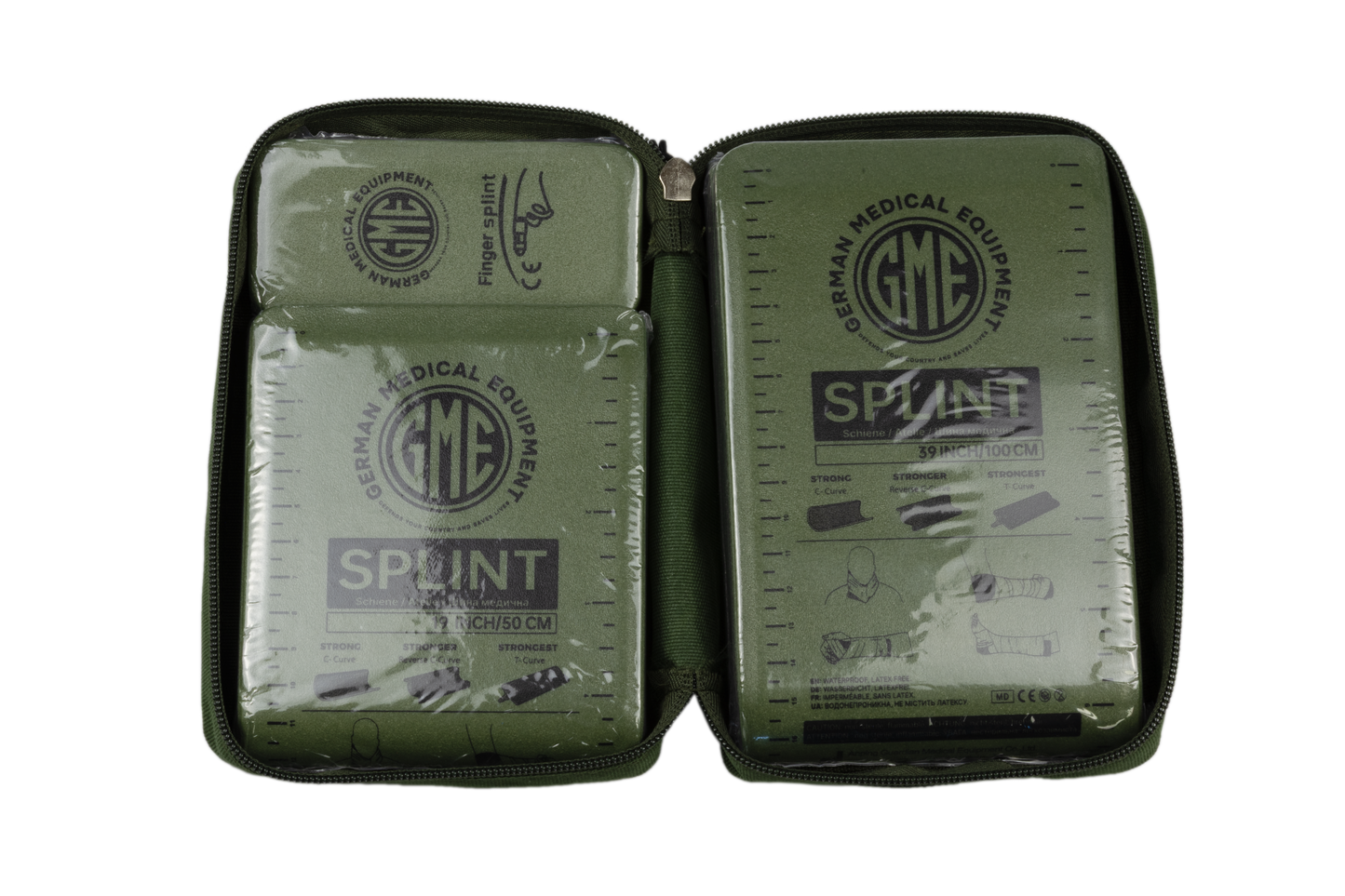 Green medical splint kit 